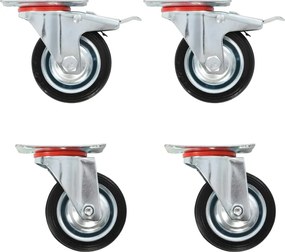 vidaXL Ρόδες Περιστρεφόμενες 4 τεμ. 75 χιλ.