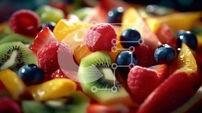 Σετ των 2 Intra Συλλεκτικό Ξύλινο Παζλ Plywood 4mm - Πολύχρωμο μπολ με φρέσκα φρούτα Σε Ξύλινο Κουτί - Διαστάσεις: 10x10 cm – 25 κομμάτια