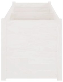 vidaXL Ζαρντινιέρα Κήπου Λευκή 150 x 50 x 50 εκ. από Μασίφ Ξύλο Πεύκου