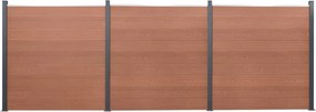 vidaXL Σετ Πάνελ Περίφραξης Καφέ 526x186 εκ. από WPC