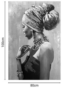 Πίνακας σε καμβά African Inart 80x3x10εκ - 296-000005