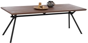 ΤΡΑΠΕΖΙ ΤΡΑΠΕΖΑΡΙΑΣ JAY HM9304.02 ΚΑΠΛΑΜΑΣ ΚΑΡΥΔΙΑΣ ΡΟΥΣΤΙΚ ΣΤΥΛ 200x100x75 εκ.