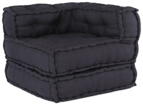 vidaXL Modular Pouffes - Σετ 2 σε Ανθρακί Ύφασμα