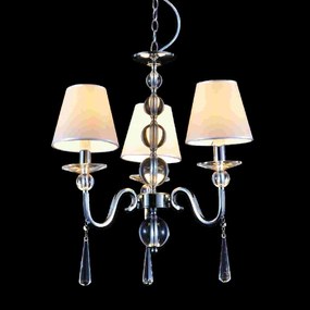 Φωτιστικό Οροφής Textile AD90043D Silver Crystal, Metal