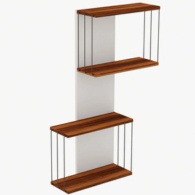 Ραφιέρα Τοίχου Destan 854KLN1729 65x19x96cm Pine-White