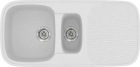 Sanitec Classic 301 (97×50) - Γρανιτένιος νεροχύτης - White