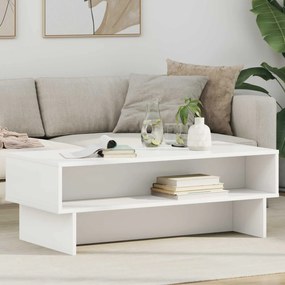 vidaXL Τραπεζάκι σαλονιού Λευκό 100 x 46 x 35 εκ. Επεξεργασμένο ξύλο