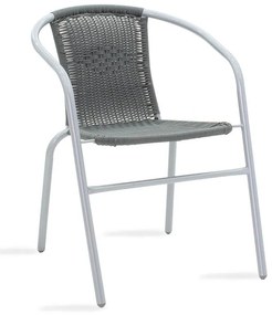 Καρέκλα - Πολυθρόνα Obbi μέταλλο-pe γκρι 54x56x73 εκ. 53x59x72 εκ.