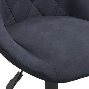 vidaXL Σκαμπό Μπαρ Σκούρο Γκρι Βελούδινο