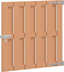 vidaXL Πύλη Κήπου 100 x 100 cm WPC και Αλουμίνιο Καφέ