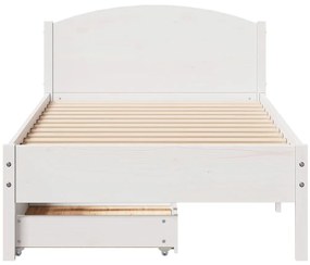 vidaXL Σκελετός Κρεβ. Χωρίς Στρώμα Λευκό 90x200 εκ Μασίφ Πεύκο