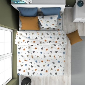 Παπλωματοθήκη Παιδική Bebe Zoo 29 Multi DimCol Single 160x240cm 100% Cotton Flannel