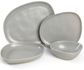 Σερβίτσιο Πιάτα Φαγητού (Σετ 24Τμχ) 275KRM1769 Grey Hermia 24 τμχ Ceramic