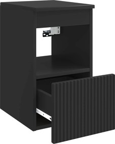 vidaXL Ντουλάπι Μπάνιου Μαύρο 30 x 44,5 x 50 εκ. Επεξεργασμένο Ξύλο
