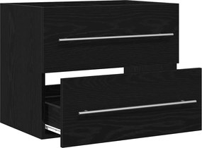 vidaXL Ντουλάπι Νιπτήρα Μπάνιου Μαύρο Δρυς 60x38,5x48 εκ. από Τεχνητό Ξύλο