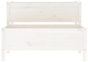 Ζαρντινιέρα Λευκό 110x84x75 εκ. από Μασίφ Ξύλο Πεύκου - Λευκό