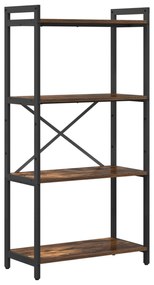 vidaXL Βιβλιοθήκη Καπνιστή δρυς 60 x 30 x 118 εκ Μοριοσανίδα
