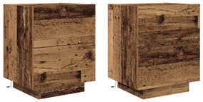 vidaXL Κομοδίνο 2 pcs Παλαιό ξύλο 45 x 40 x 55 εκ Επεξεργασμένο ξύλο