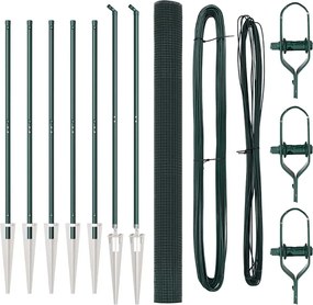 vidaXL Στύλος Περιφράξεων Πράσινο 10 x 1,6 μ (δίχτυ 12 x 12 mm)