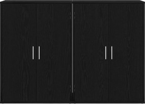 vidaXL Πλαϊνό γραφείο 2 pcs Μαύρη Οξυά 60 x 31 x 84 εκ.