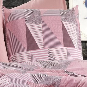 Μαξιλαροθήκη Geometrical 331 Pink-Salmon DimCol 50Χ70 100% Cotton Flannel