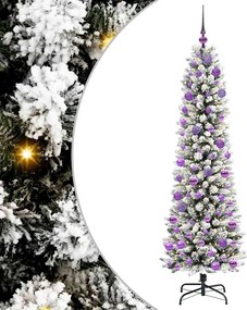 vidaXL Τεχνητό Χριστουγεννιάτικο Δέντρο με 300 LED Λευκό 180 cm