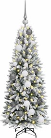 vidaXL Τεχνητό Χριστουγεννιάτικο Δέντρο με 150 LED Λευκό 120 cm