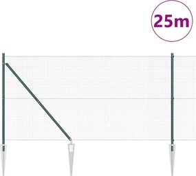 vidaXL Στύλος Περιφράξεων Πράσινο 25 x 1,2 μ. (19 x 19 χιλ. δίκτυο)
