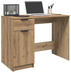 vidaXL Γραφείο Αρτισιανή Δρυς 100x50x75 εκ. από Επεξεργασμένο Ξύλο