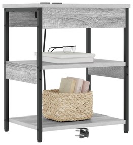 vidaXL Κουτιά Κρεβατοκάμαρας 2 pcs Γκρι sonoma 41 x 31 x 51 εκ.