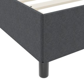 vidaXL Κρεβάτι Σκελετός Σκούρο Γκρι 160x200 εκ από Καπιτονέ Ύφασμα
