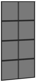 vidaXL Σετ συρόμενης πόρτας με υλικό μαύρο 102,5x205 cm