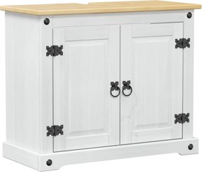 vidaXL Ντουλάπι νιπτήρα Λευκό 73 x 33 x 60 εκ Στερεά ξυλεία πεύκου