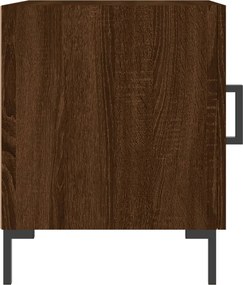 vidaXL Κομοδίνα 2 τεμ. Καφέ Δρυς 40 x 40 x 50 εκ. από Επεξεργ. Ξύλο
