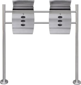 Γραμματοκιβώτιο Διπλό με Βάση από Ανοξείδωτο Ατσάλι