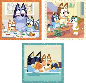 Clementoni Παιδικό Παζλ Super Color Bluey 3x48 τμχ