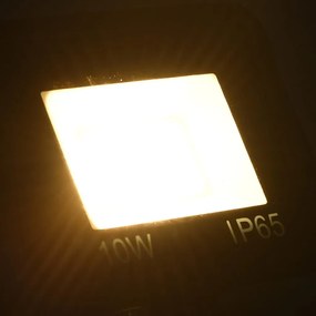 Προβολέας LED Θερμό Λευκό 10 W - Μαύρο