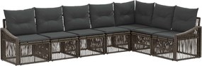 vidaXL Σετ Καναπέ Κήπου 7 pcs Γκρι συνθετικό ρατάν