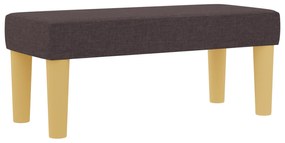 vidaXL Κρεβάτι Box Spring με στρώμα & παγκάκι Σκούρο καφέ 80x200 εκ Ύφασμα