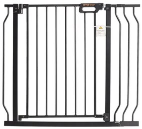 VEVOR Baby Gate, 29.5&quot;-39&quot; Extra Wide, 30&quot; High, Dog Gate for Stairs Doorways and House, Easy Step Walk Thru Auto Close Child Gate Pet Security Gate with Pressure Mount Kit and Wall Mount Kit, Black