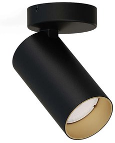 Φωτιστικό Οροφής - Σποτ Mono 7763 1xGU10 10W Black-Gold Nowodvorski Μέταλλο,Πλαστικό