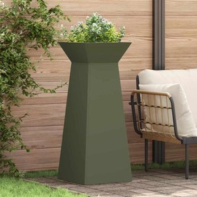 vidaXL Γλάστρα Πυλώνας 2 τμχ. Ελιά 40 x 40 x 100 cm