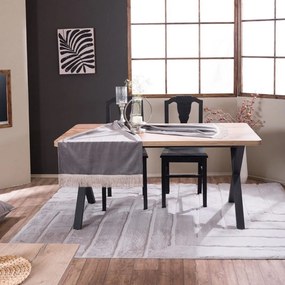 Τραβέρσα (Sari) Velvet 11 Silver Teoran 65X200 Cotton-Acrylic