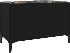 vidaXL Δισκοθήκη Μαύρη 74,5 x 38 x 48 εκ. από Επεξεργασμένο Ξύλο