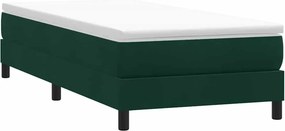 vidaXL Box Spring Κρεβάτι χωρίς στρώμα Σκούρο πράσινο Βελούδινο