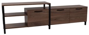 RAM TV STAND ΚΑΡΥΔΙ ΜΑΥΡΟ 180-44x35xH55-44cm - 05-0546