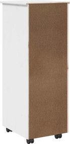 vidaXL Κινητό Ντουλάπι 34 x 39 x 93,5 εκ Στερεό ξύλο πεύκου Λευκό