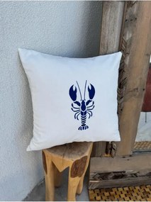 Stewehome Μαξιλαροθήκη με κέντημα αστακού Λευκό 45x45 cm