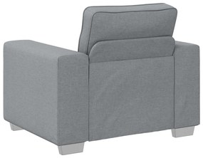 vidaXL Καναπές με μαξιλάρι Ανοιχτό γκρι 100 x 77 x 82 εκ ύφασμα