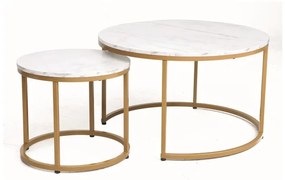 ŁAWA DION BIAŁY EFEKT MARMURU/ZŁOTY (ZESTAW) DIOMMI-80-2691
